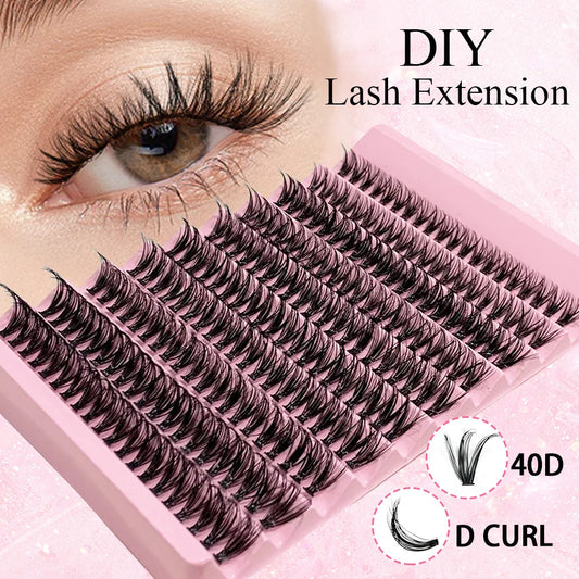 Individual Lashes 30-50D 8-16mm 200pcs Cluster Lashes Natural Look