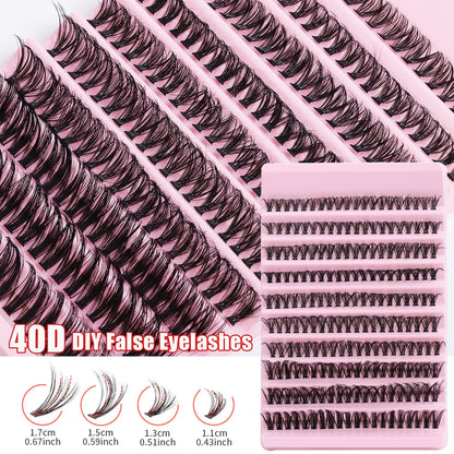 MJ Individual Lashes C Type Curl 8-16mm 200pcs Cluster Lashes Natural Look