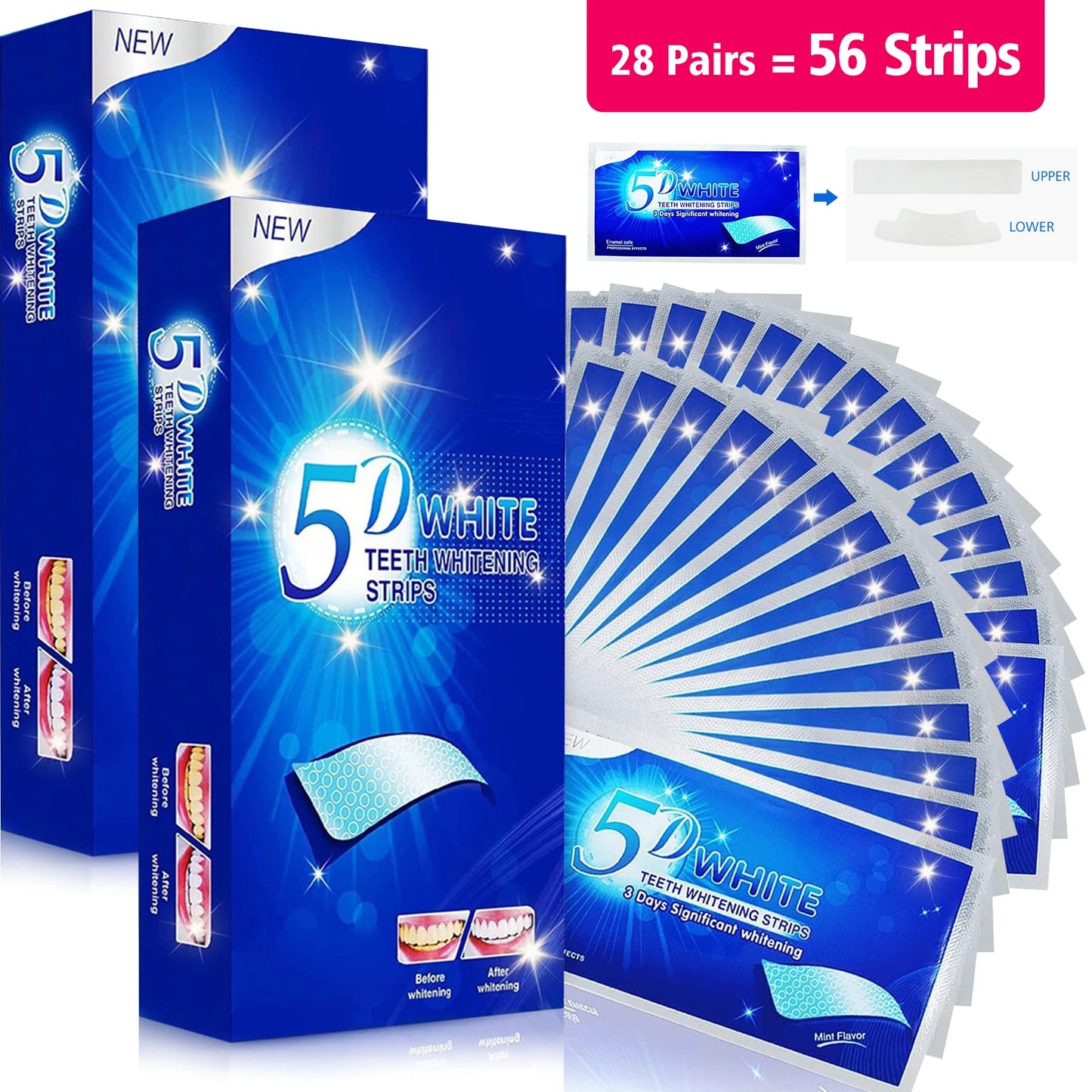 Fast acting TEETH WHITENING strips