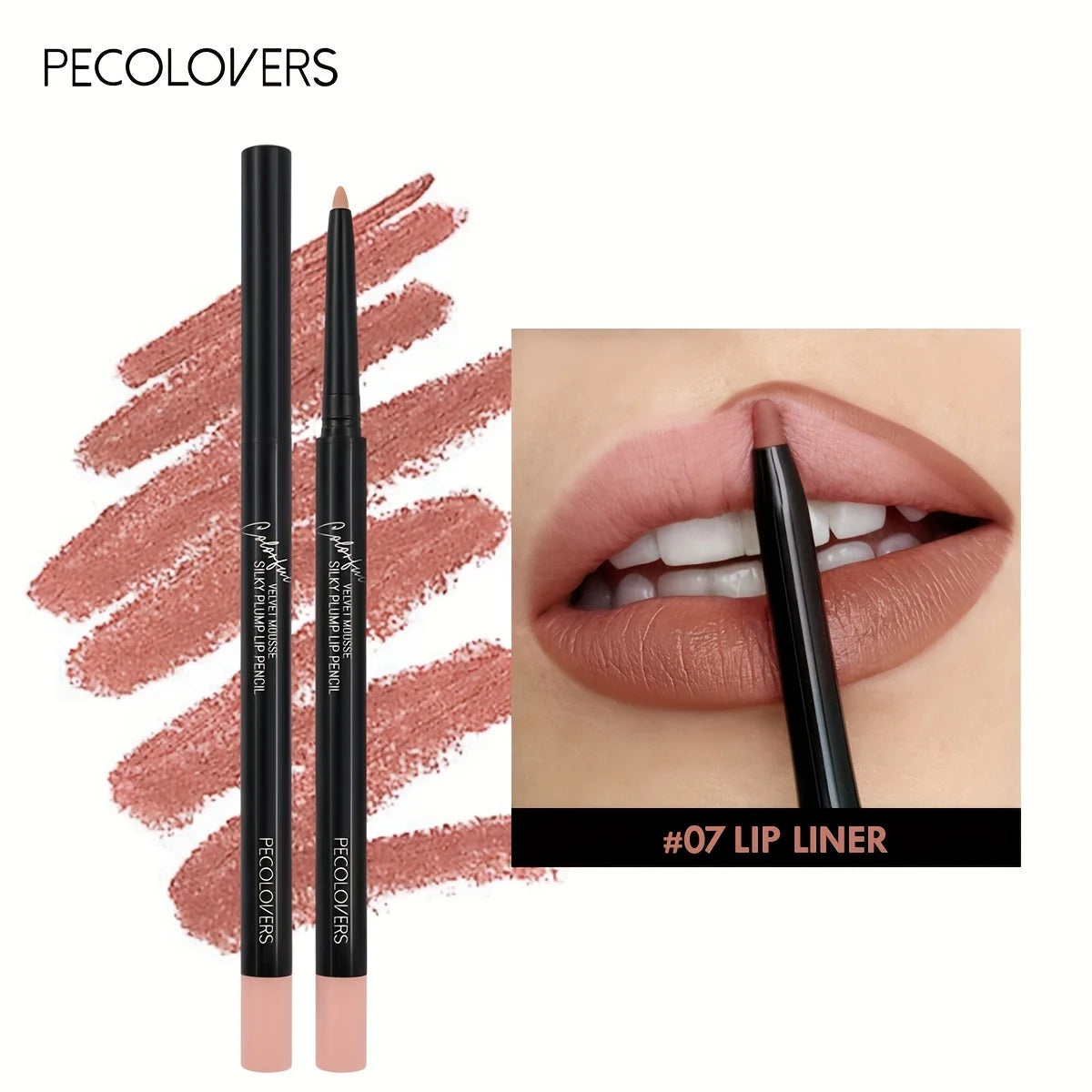 Matte Nude Brown Lip Liner Pencil Waterproof