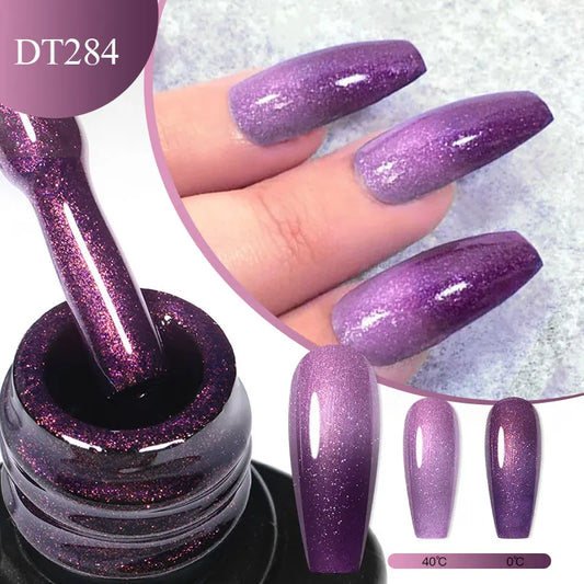 7ml Auroras Glitter Thermal Colour Changing Gel Nail Polish