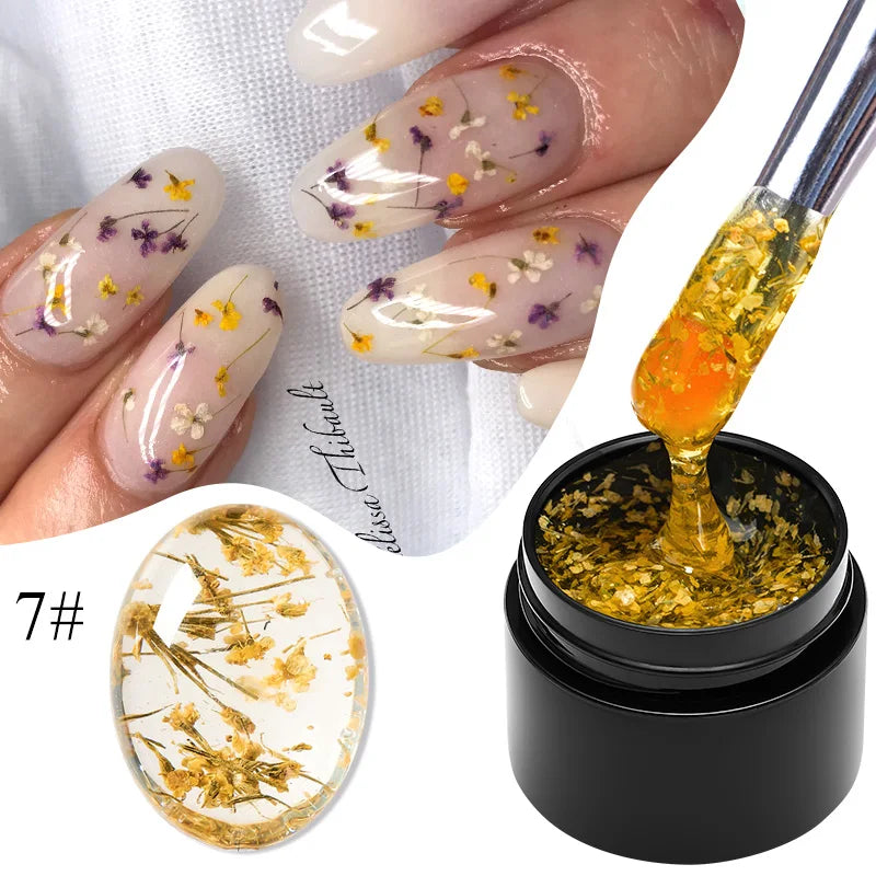 MEET ACROSS 5ml Dried Flower Gel Nail Polish