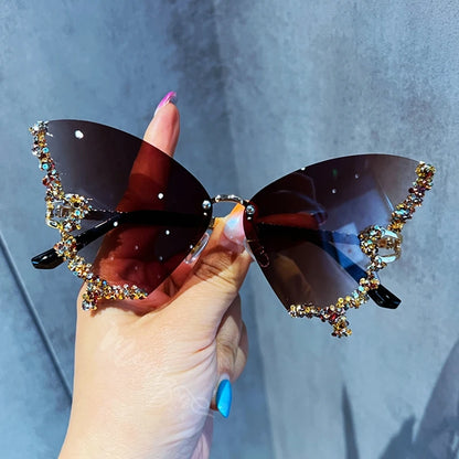 Y2K Diamond Butterfly Sunglasses