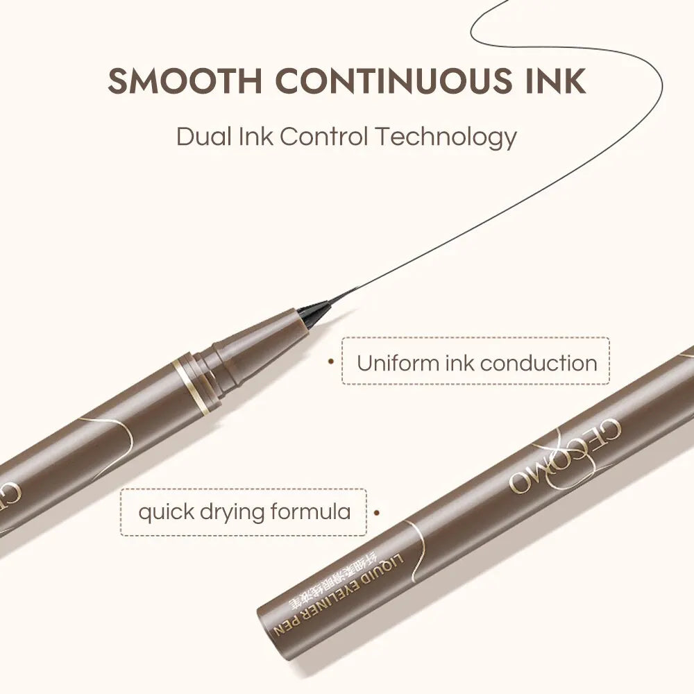 GECOMO Liquid Eyeliner Ultra Slim Waterproof Quick Drying and Long Lasting