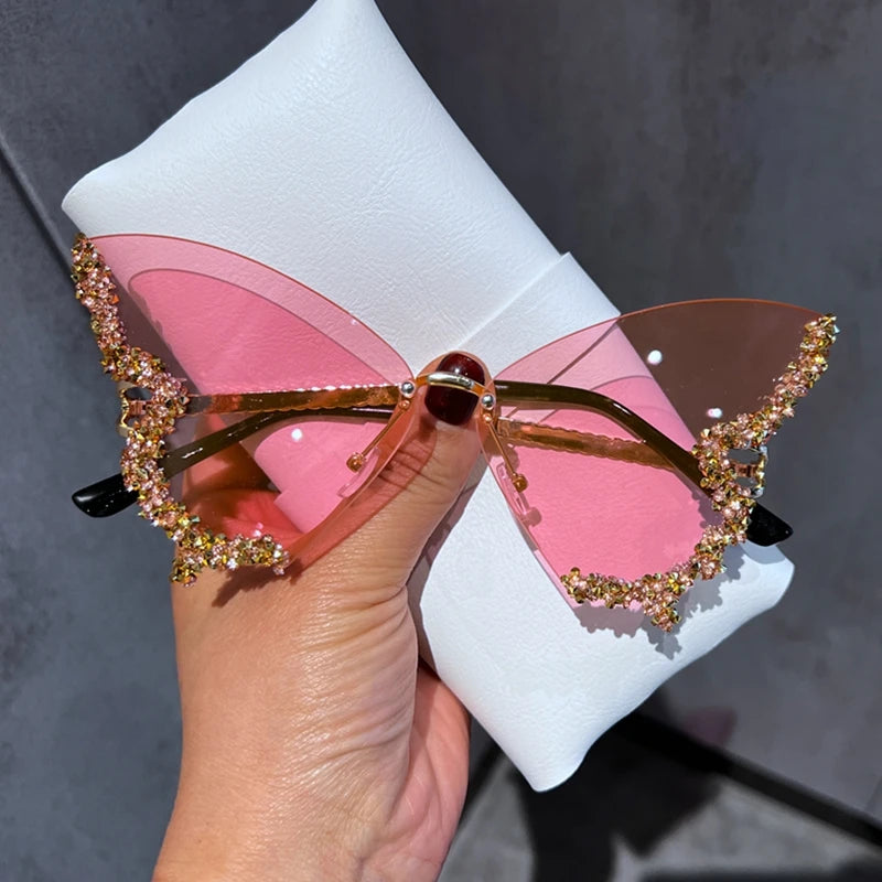 Y2K Diamond Butterfly Sunglasses
