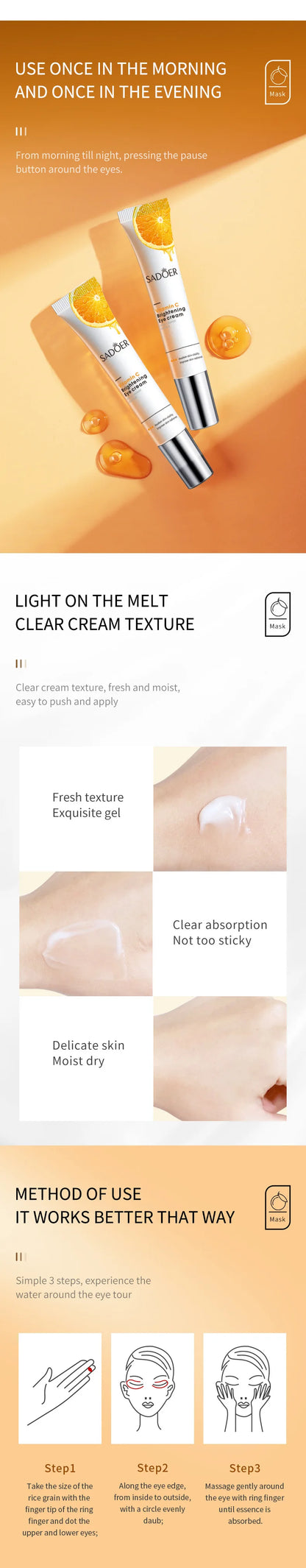 SADOER Vitamin C Eye Cream
