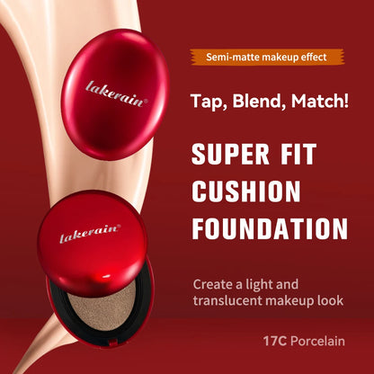 Lakerain Waterproof Light Weight Foundation with Cushion Applicator