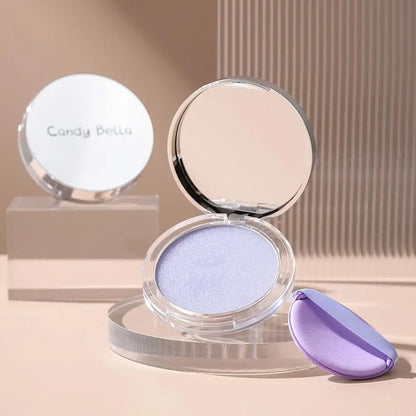 Lavender Pressed Powder With Sponge Applicator