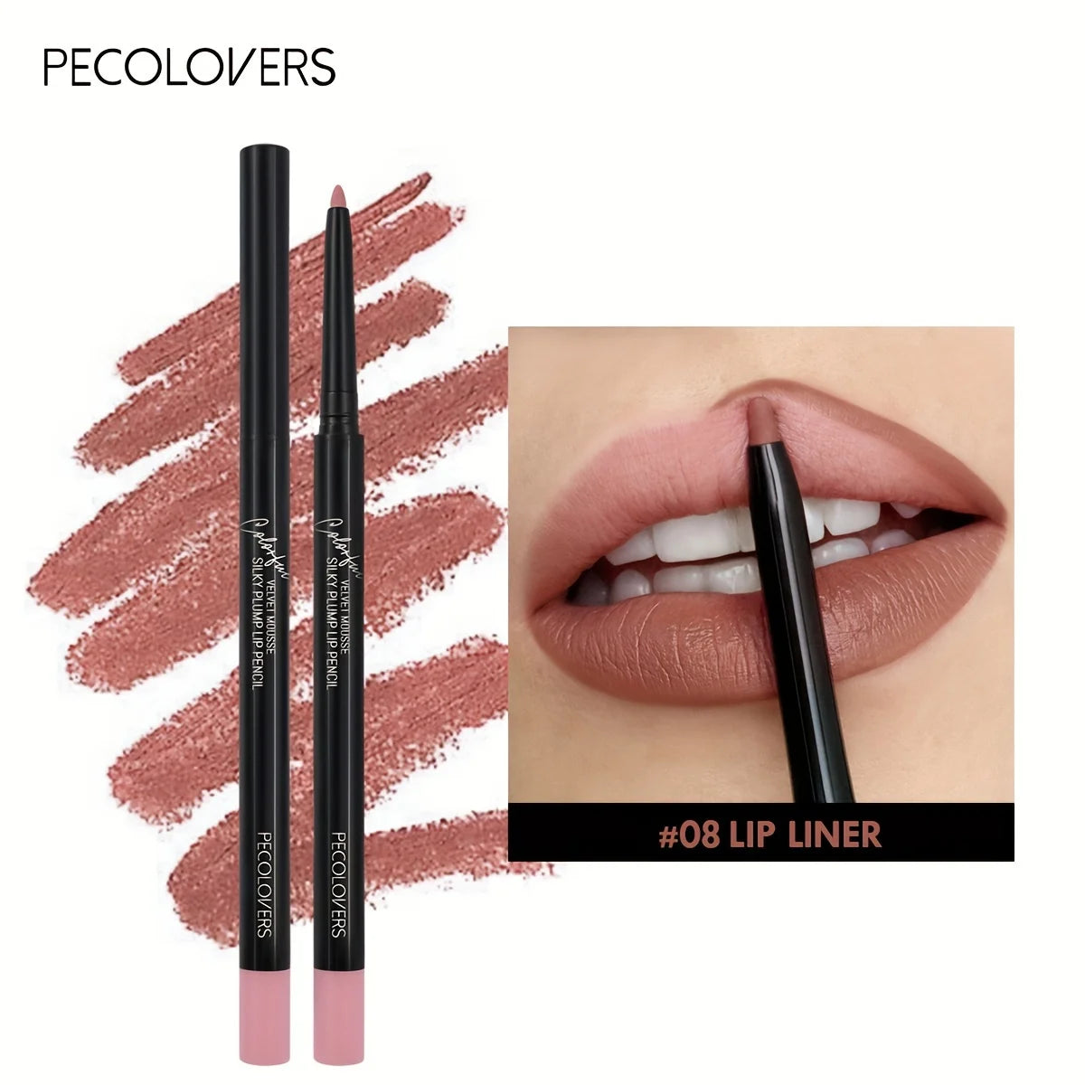 Matte Nude Brown Lip Liner Pencil Waterproof