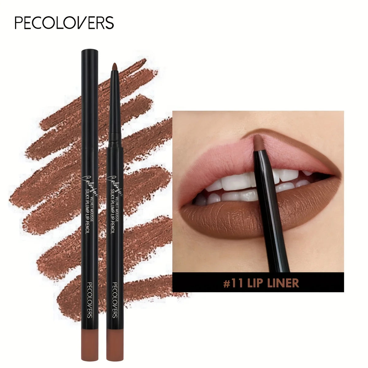 Matte Nude Brown Lip Liner Pencil Waterproof