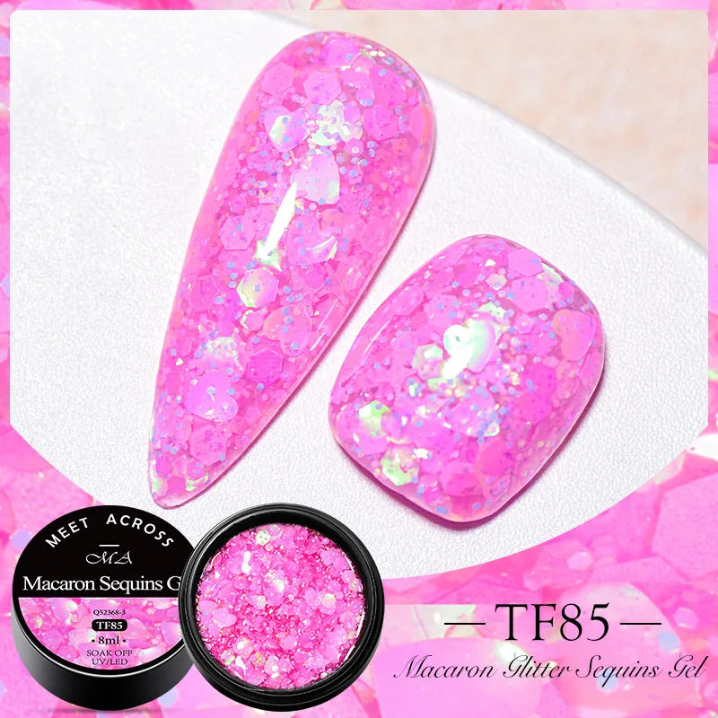 MEET ACROSS 5ml Glitter Sequin Nail Gel