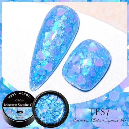 MEET ACROSS 5ml Glitter Sequin Nail Gel
