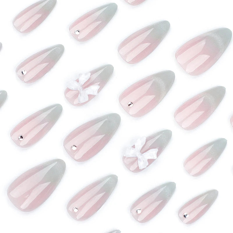 24pcs Bow Themed Press on Nails