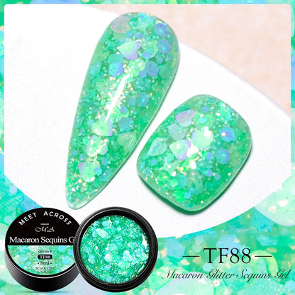 MEET ACROSS 5ml Glitter Sequin Nail Gel