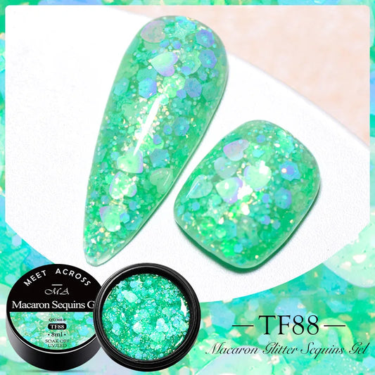 MEET ACROSS 5ml Glitter Sequin Nail Gel