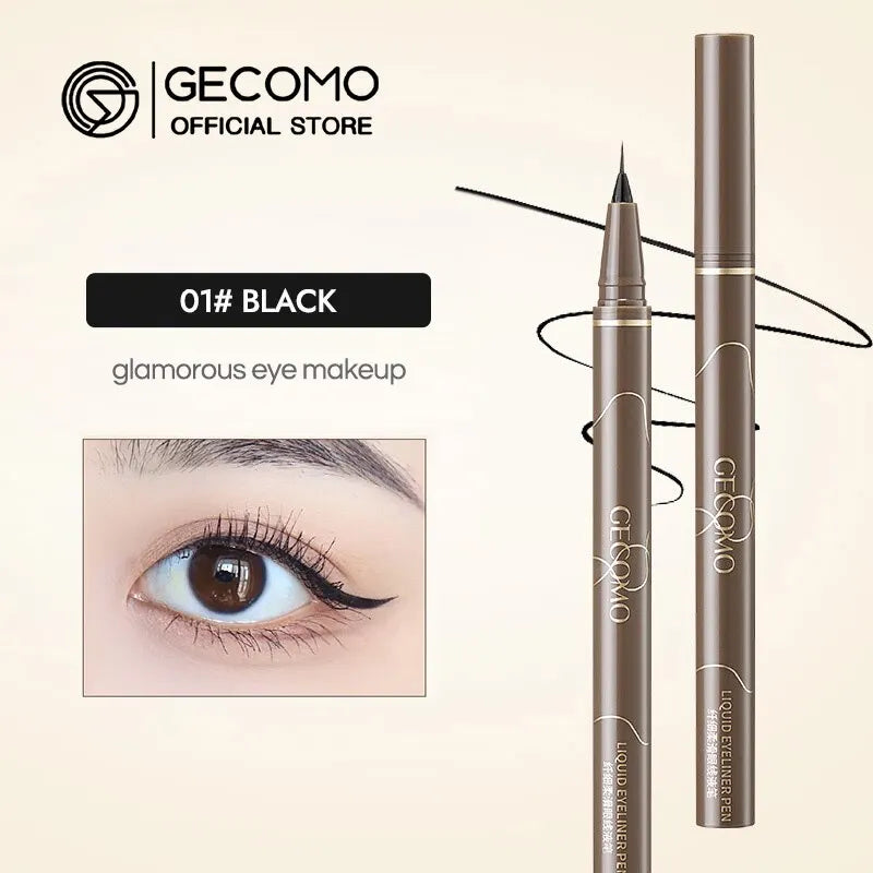 GECOMO Liquid Eyeliner Ultra Slim Waterproof Quick Drying and Long Lasting