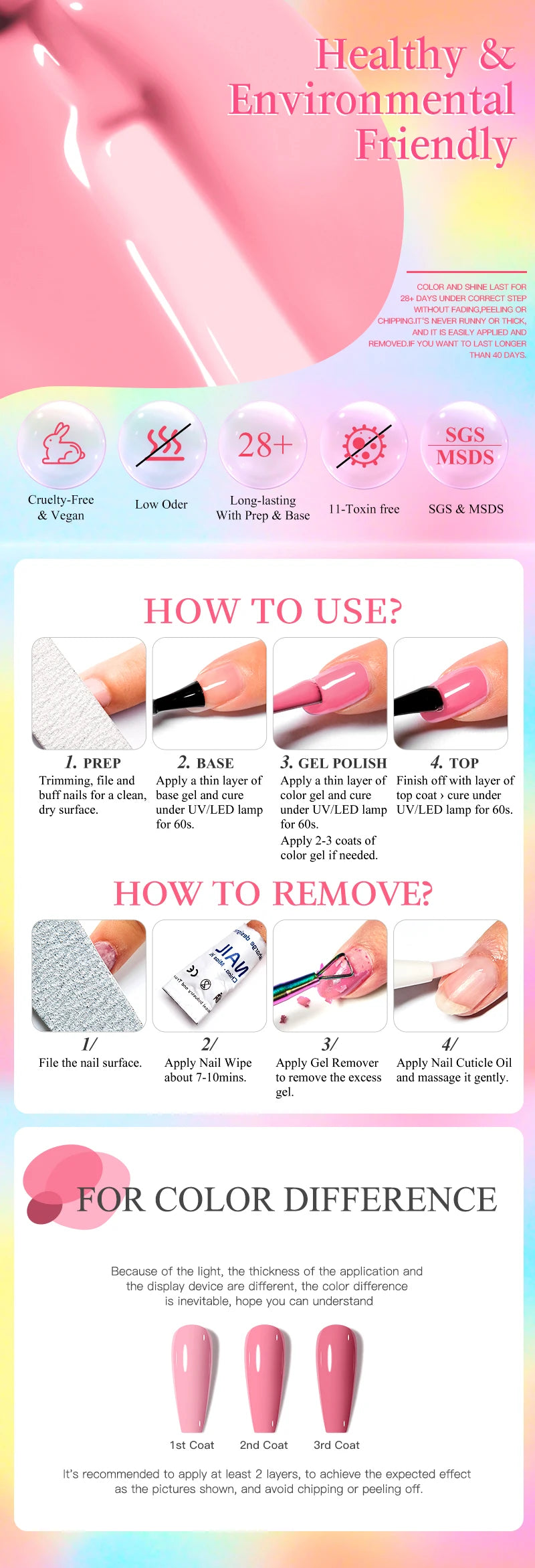 7ml Auroras Thermal Colour Changing Gel Nail Polish