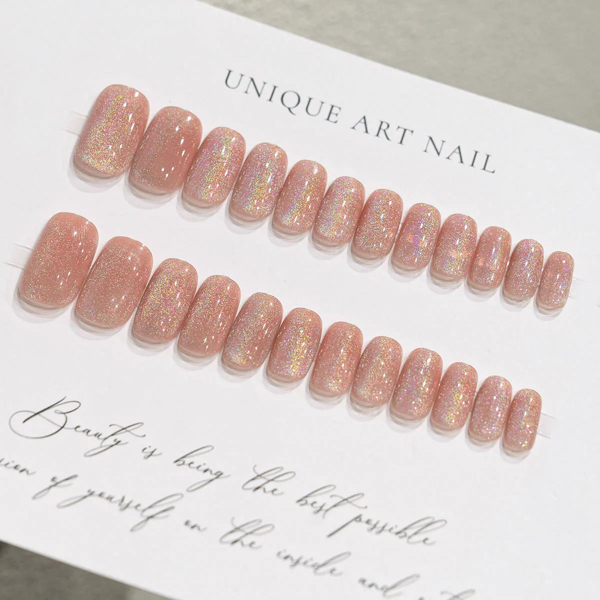 24Pcs Medium Short Square Press on Nails