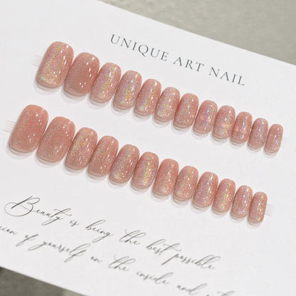24Pcs Medium Short Square Press on Nails