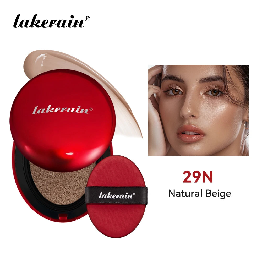Lakerain Waterproof Light Weight Foundation with Cushion Applicator