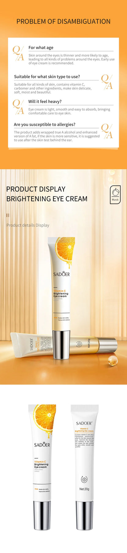 SADOER Vitamin C Eye Cream