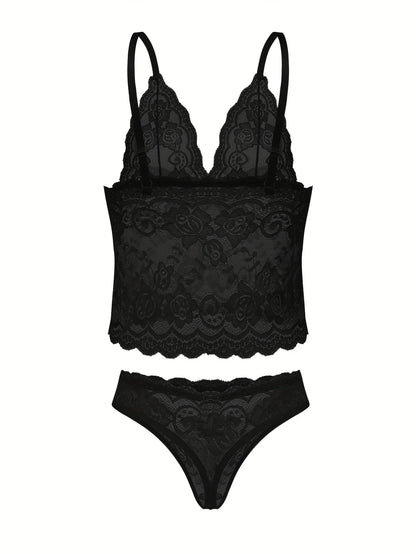 2 Pcs Sexy Lace Lingerie Set
