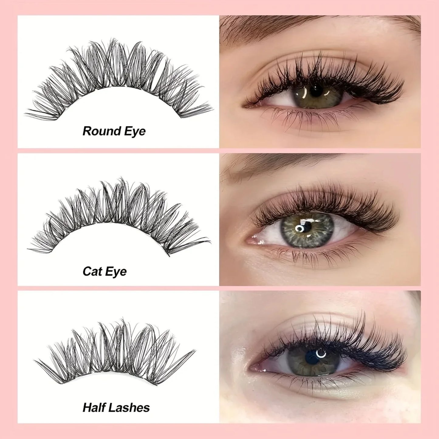 MJ Individual Lashes C Type Curl 8-16mm 200pcs Cluster Lashes Natural Look