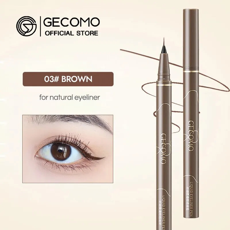 GECOMO Liquid Eyeliner Ultra Slim Waterproof Quick Drying and Long Lasting