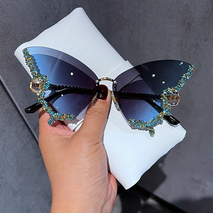 Y2K Diamond Butterfly Sunglasses