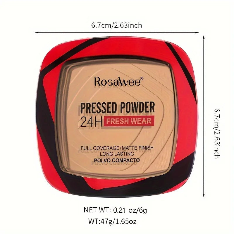 24Hr Wear Matte Full Coverage Pressed Powder Foundation With Puff Applicator