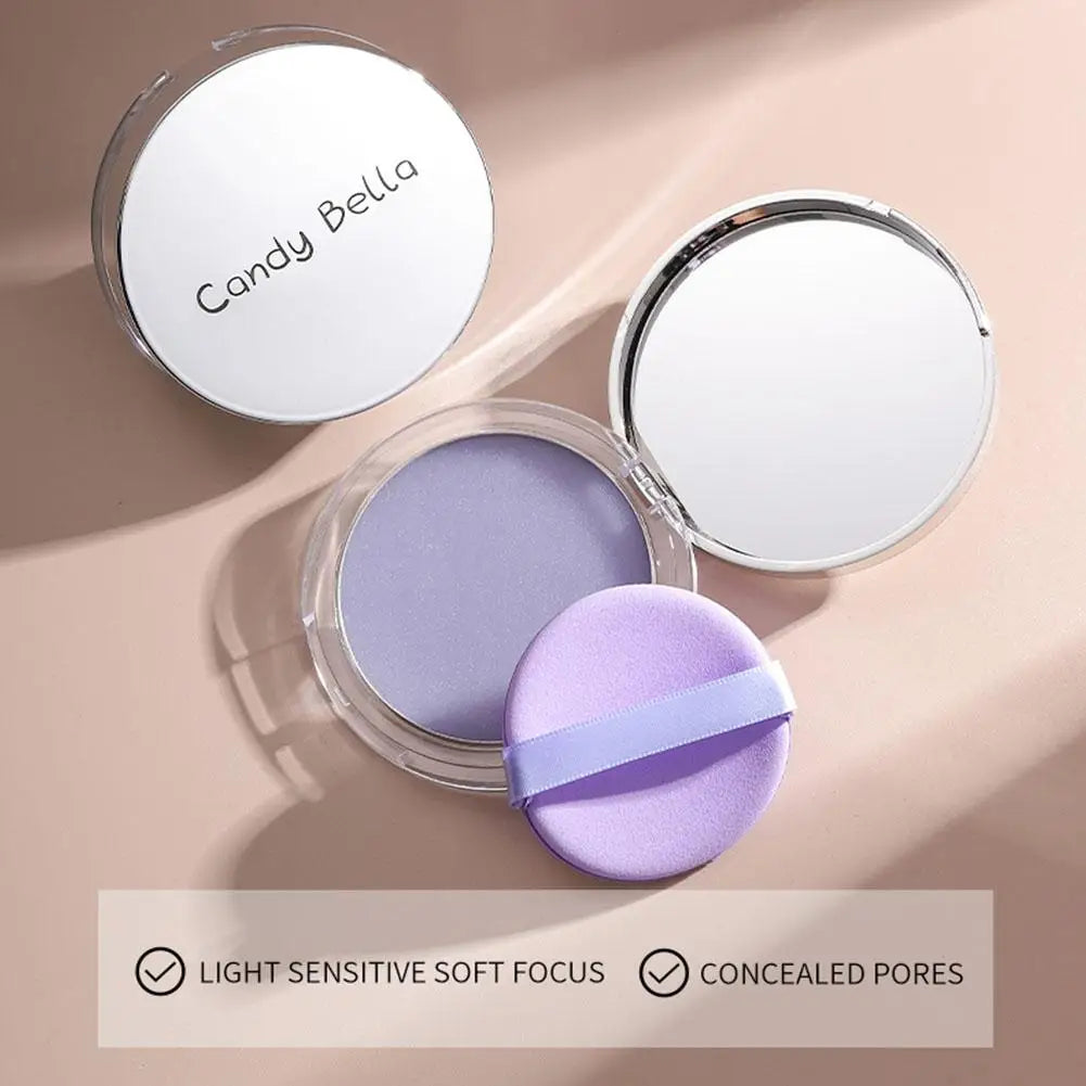 Lavender Pressed Powder With Sponge Applicator