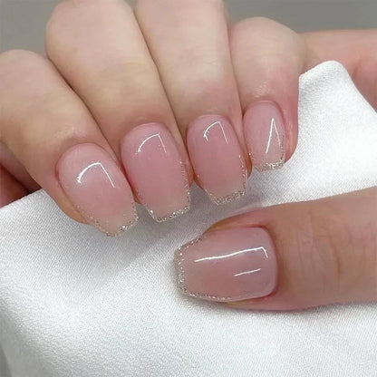 24Pcs Medium Short Square Press on Nails