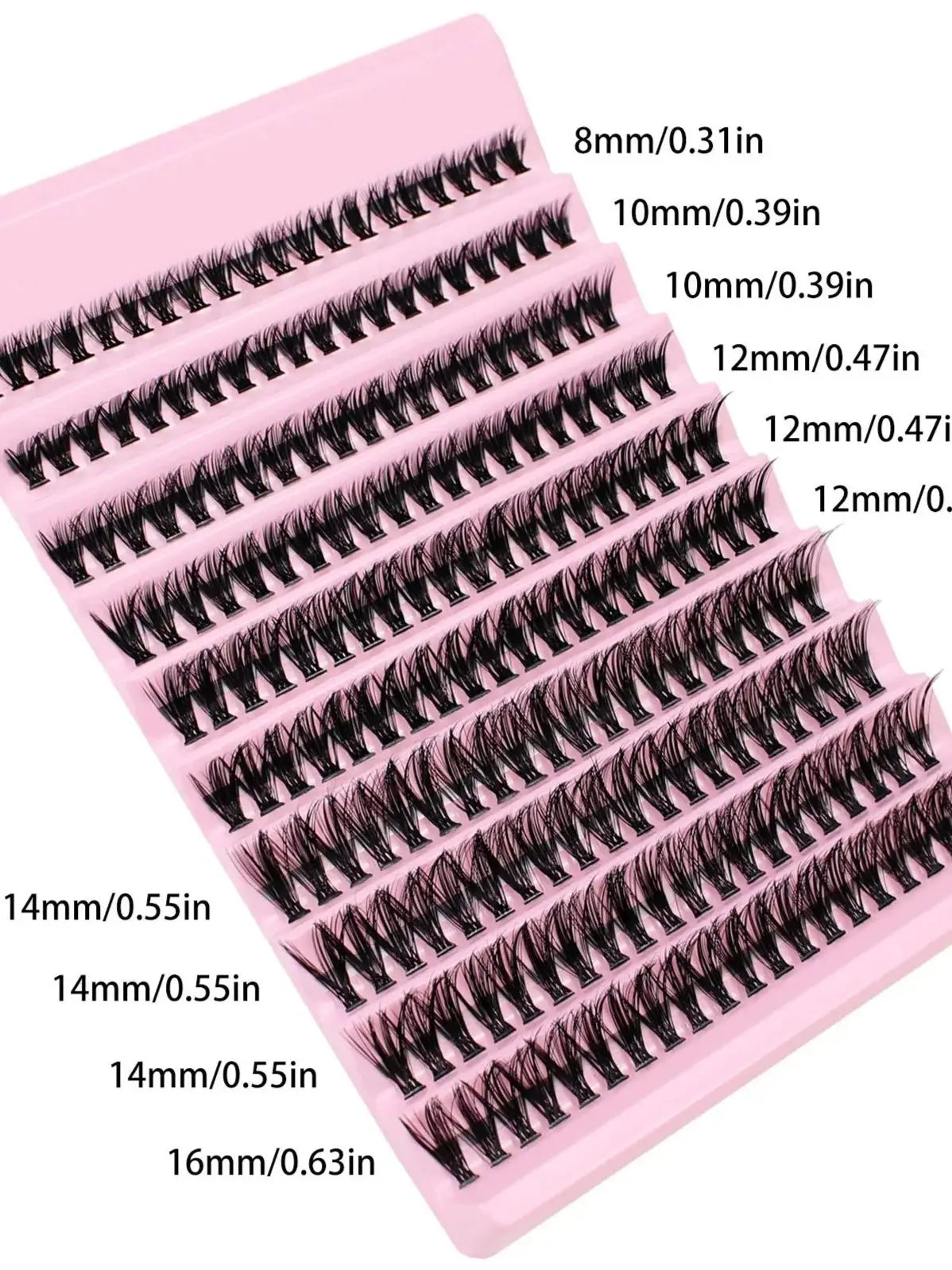 Individual Lashes 30-50D 8-16mm 200pcs Cluster Lashes Natural Look