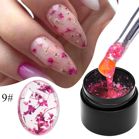 MEET ACROSS 5ml Dried Flower Gel Nail Polish