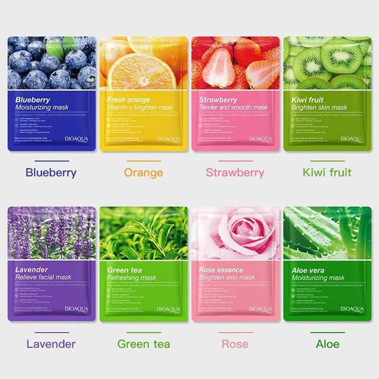 8pcs Natural Plant Face Mask