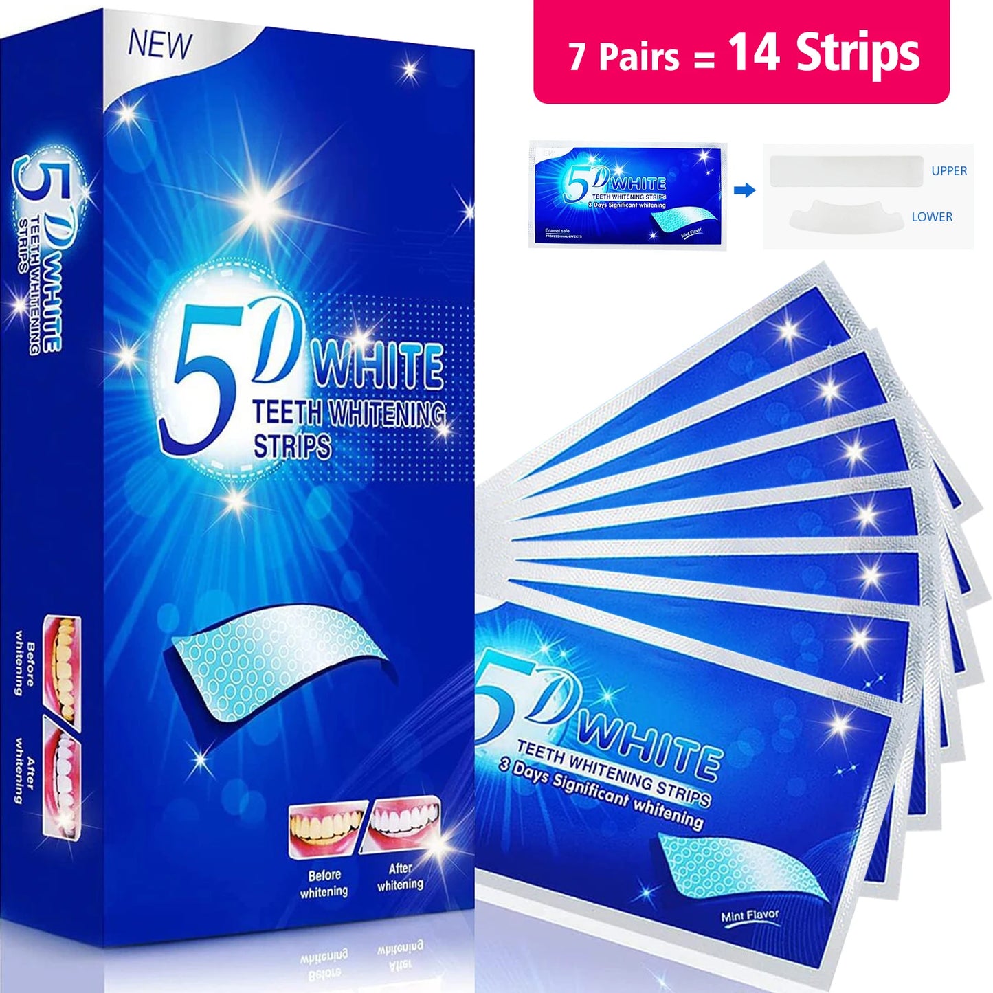 Fast acting TEETH WHITENING strips