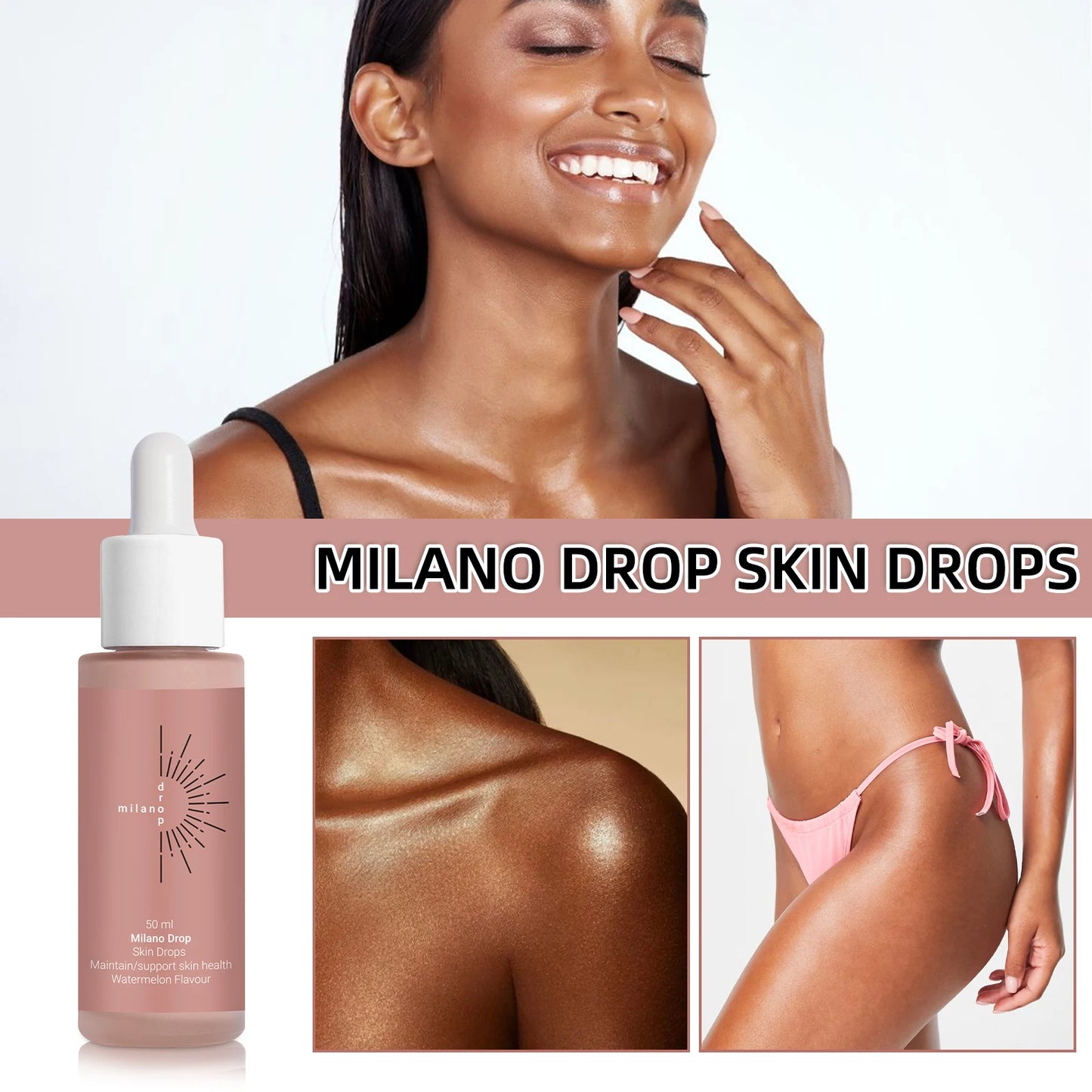Milano Self Tanning Drops Natural Skin Enhancer