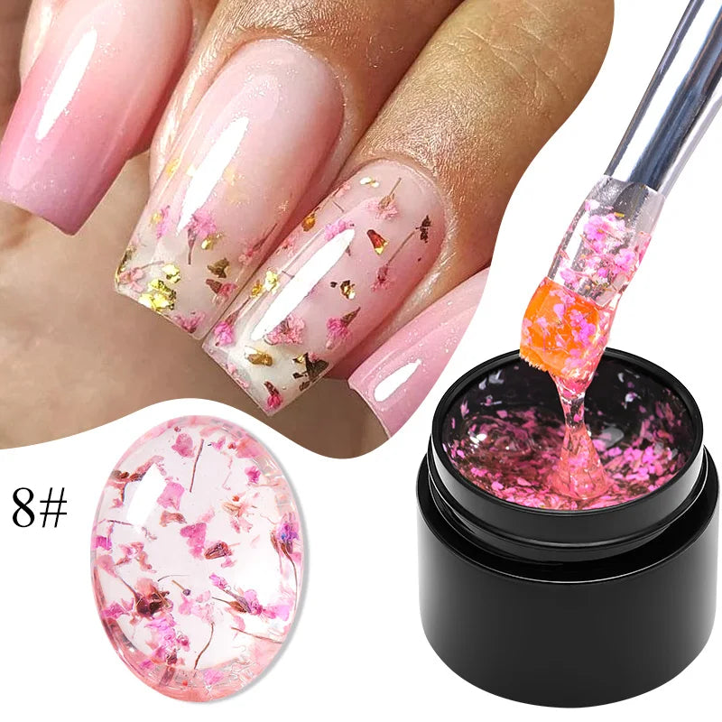 MEET ACROSS 5ml Dried Flower Gel Nail Polish