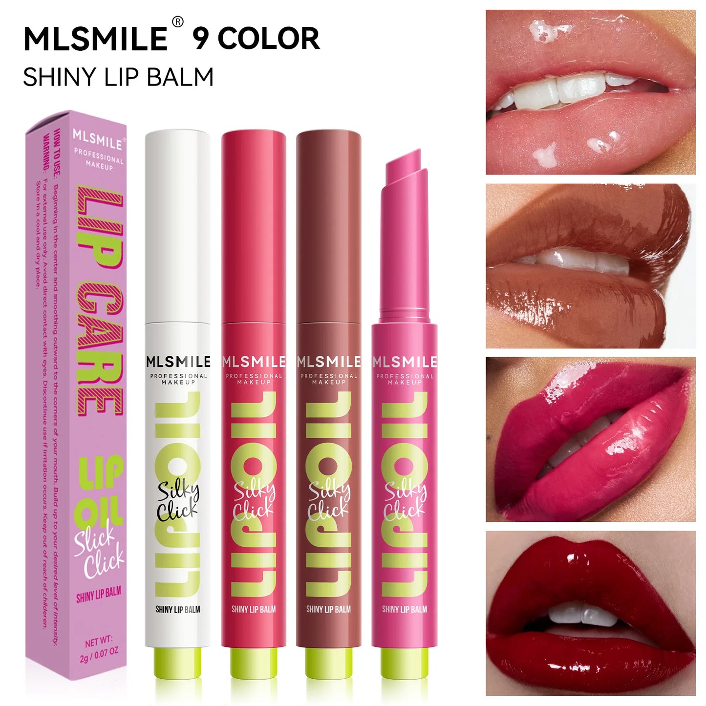 Multicolour Silky Click Long Lasting Lip Gloss