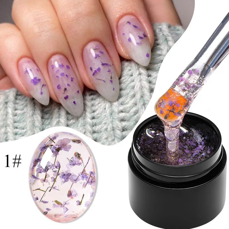 MEET ACROSS 5ml Dried Flower Gel Nail Polish