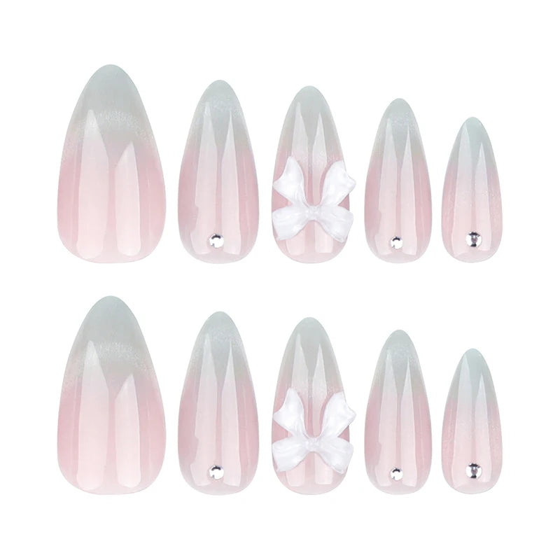 24pcs Bow Themed Press on Nails