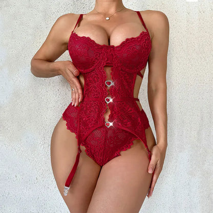 3 Pcs Lingerie Heart Set