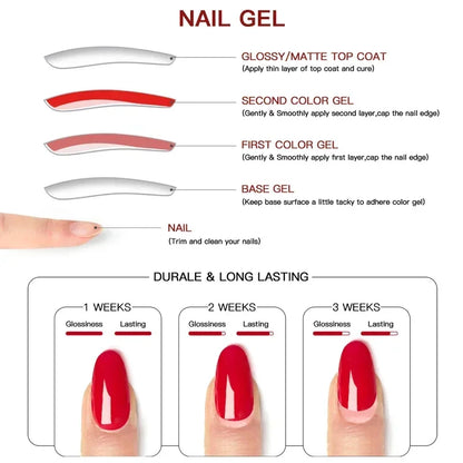 MEET ACROSS 6Pcs Gel Nail Polish Set