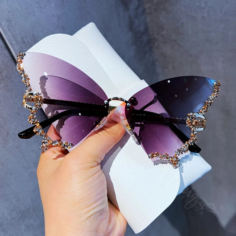 Y2K Diamond Butterfly Sunglasses