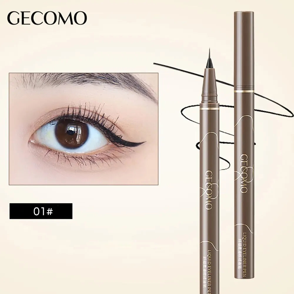 GECOMO Liquid Eyeliner Ultra Slim Waterproof Quick Drying and Long Lasting