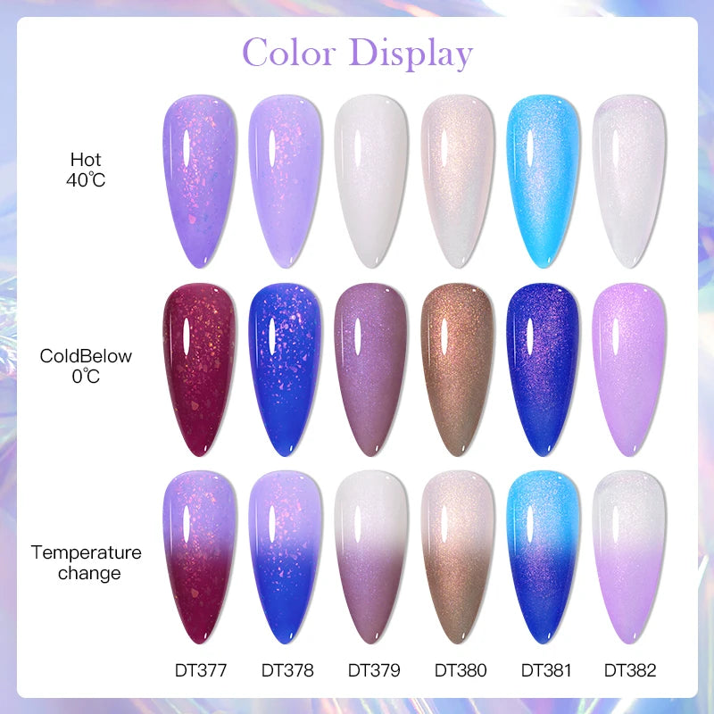 7ml Auroras Spotted Thermal Colour Changing Gel Nail Polish