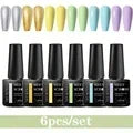 MEET ACROSS 6Pcs Gel Nail Polish Set