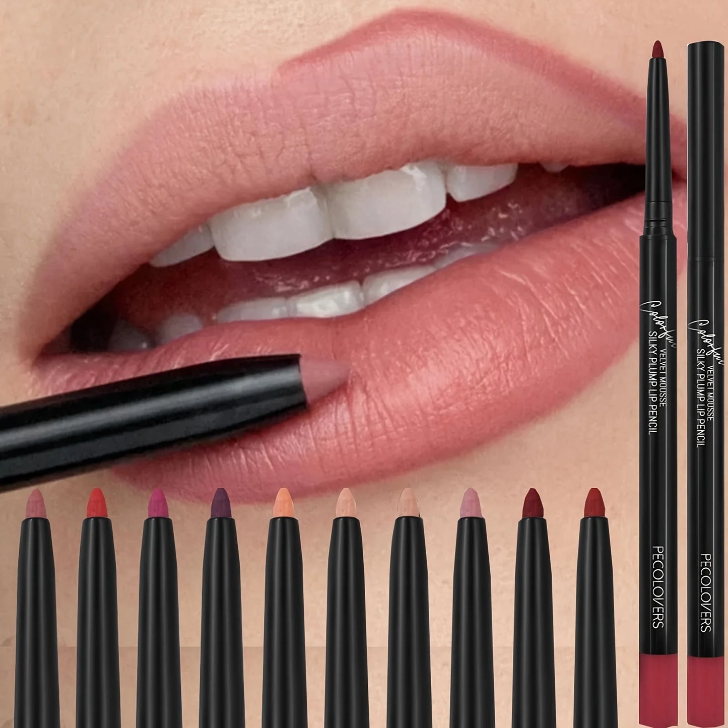 Matte Nude Brown Lip Liner Pencil Waterproof
